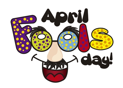 april foods day illustration with jester hat. vector background
