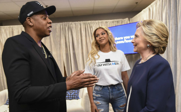 Jay Z & Beyonce Stand With Her At Turnt Hillary Clinton Rally
